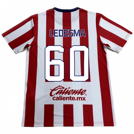 Kandiny Gyermek Luis Ledesma #60 Piros Fehér Hazai Jersey 2024/25 Mez Póló Ing