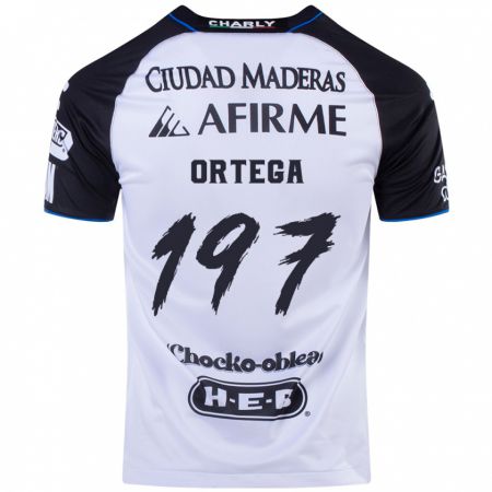 Kandiny Gyermek Javier Ortega #197 Fekete Kék Hazai Jersey 2024/25 Mez Póló Ing