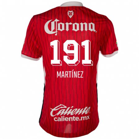 Kandiny Gyermek Kevin Martínez #191 Piros Fehér Hazai Jersey 2024/25 Mez Póló Ing