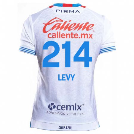 Kandiny Gyermek Mateo Levy #214 Fehér Kék Idegenbeli Jersey 2024/25 Mez Póló Ing