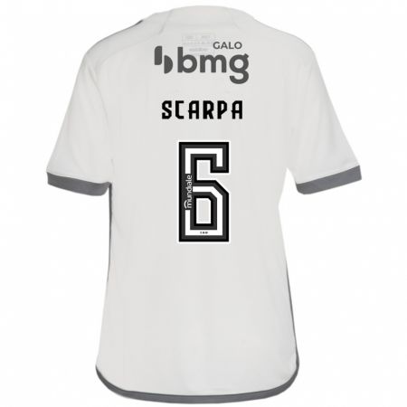 Kandiny Gyermek Gustavo Scarpa #6 Törtfehér Idegenbeli Jersey 2024/25 Mez Póló Ing