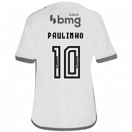 Kandiny Gyermek Paulinho #10 Törtfehér Idegenbeli Jersey 2024/25 Mez Póló Ing