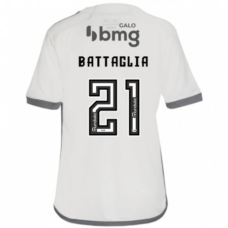 Kandiny Gyermek Rodrigo Battaglia #21 Törtfehér Idegenbeli Jersey 2024/25 Mez Póló Ing