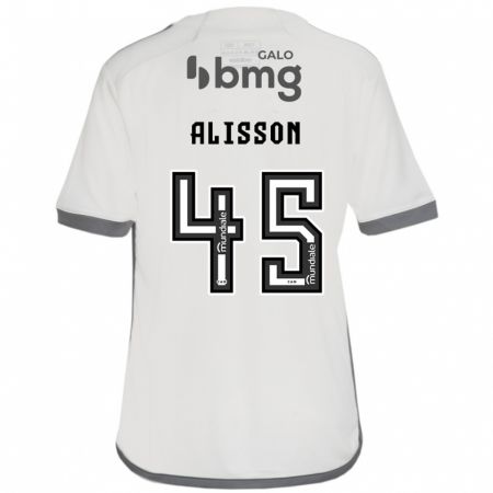 Kandiny Gyermek Alisson #45 Törtfehér Idegenbeli Jersey 2024/25 Mez Póló Ing