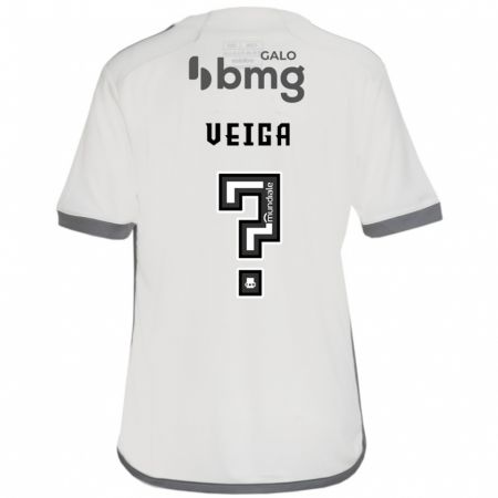 Kandiny Gyermek Gustavo Veiga #0 Törtfehér Idegenbeli Jersey 2024/25 Mez Póló Ing