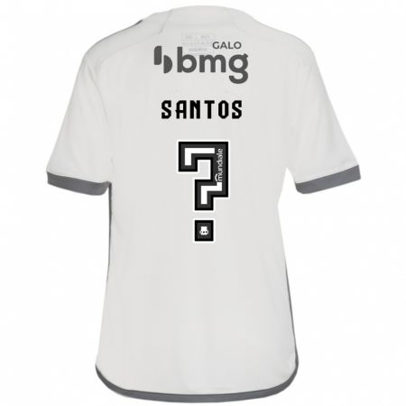 Kandiny Gyermek Léo Santos #0 Törtfehér Idegenbeli Jersey 2024/25 Mez Póló Ing