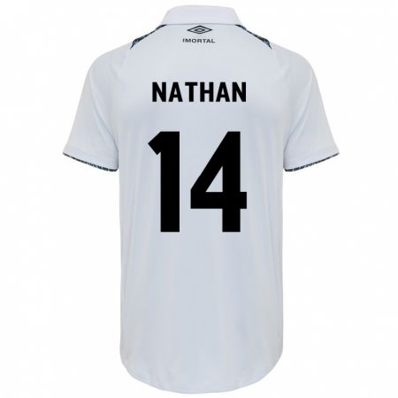 Kandiny Gyermek Nathan #14 Fehér Kék Idegenbeli Jersey 2024/25 Mez Póló Ing