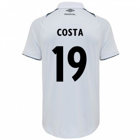 Kandiny Gyermek Diego Costa #19 Fehér Kék Idegenbeli Jersey 2024/25 Mez Póló Ing