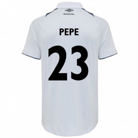 Kandiny Gyermek Pepê #23 Fehér Kék Idegenbeli Jersey 2024/25 Mez Póló Ing