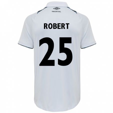 Kandiny Gyermek Jhonata Robert #25 Fehér Kék Idegenbeli Jersey 2024/25 Mez Póló Ing