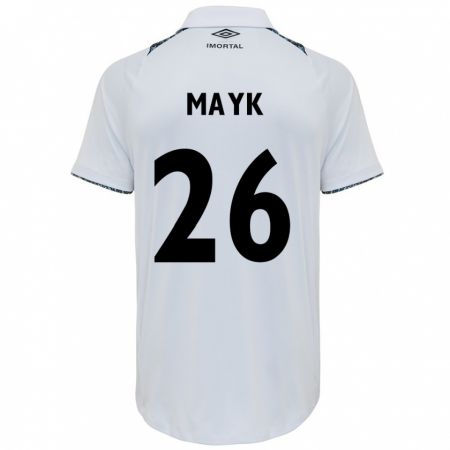 Kandiny Gyermek Mayk #26 Fehér Kék Idegenbeli Jersey 2024/25 Mez Póló Ing