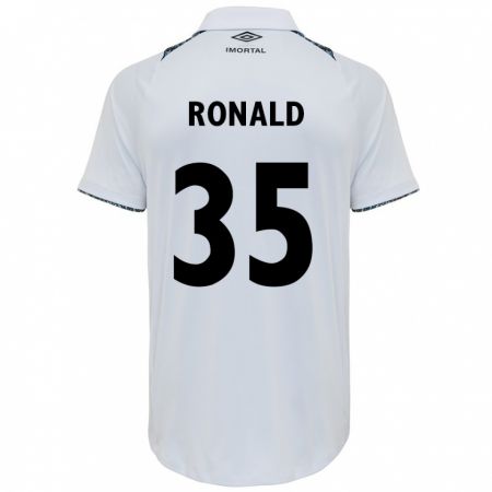 Kandiny Gyermek Ronald Falkoski #35 Fehér Kék Idegenbeli Jersey 2024/25 Mez Póló Ing