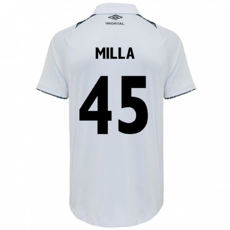 Kandiny Gyermek Lucas Milla #45 Fehér Kék Idegenbeli Jersey 2024/25 Mez Póló Ing