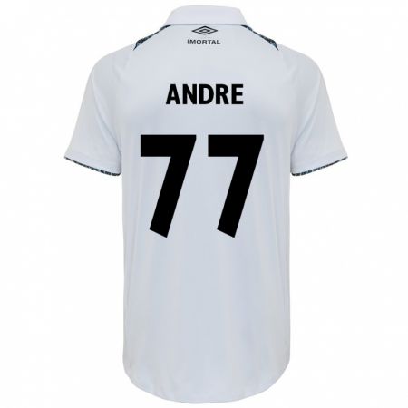 Kandiny Gyermek André Henrique #77 Fehér Kék Idegenbeli Jersey 2024/25 Mez Póló Ing