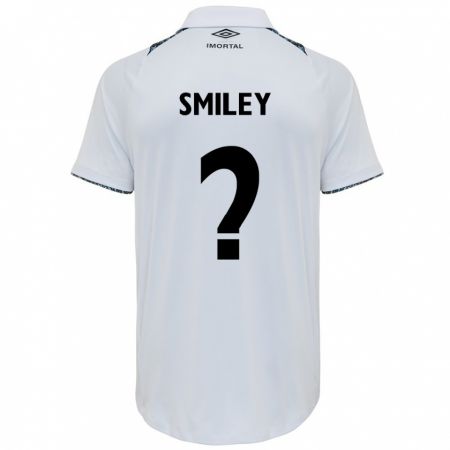 Kandiny Gyermek Smiley #0 Fehér Kék Idegenbeli Jersey 2024/25 Mez Póló Ing