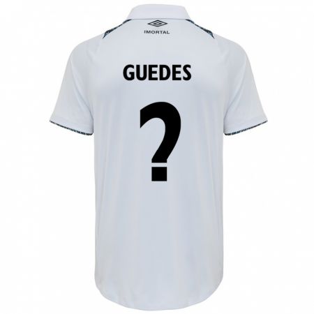 Kandiny Gyermek Guilherme Guedes #0 Fehér Kék Idegenbeli Jersey 2024/25 Mez Póló Ing