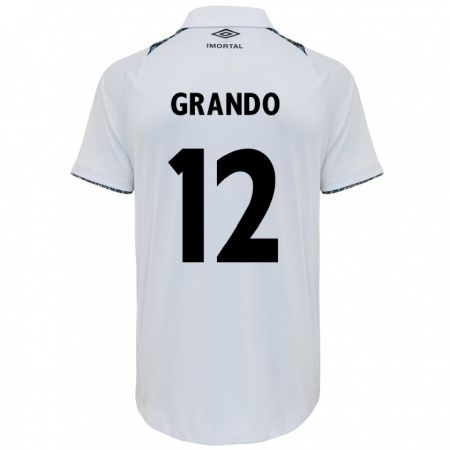 Kandiny Gyermek Gabriel Grando #12 Fehér Kék Idegenbeli Jersey 2024/25 Mez Póló Ing