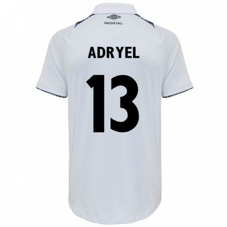 Kandiny Gyermek Adryel #13 Fehér Kék Idegenbeli Jersey 2024/25 Mez Póló Ing