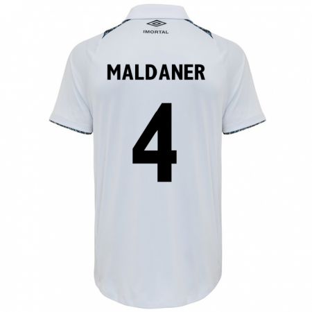 Kandiny Gyermek Pati Maldaner #4 Fehér Kék Idegenbeli Jersey 2024/25 Mez Póló Ing