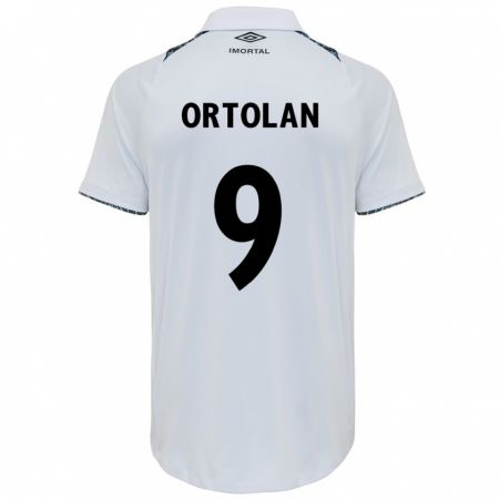 Kandiny Gyermek Dani Ortolan #9 Fehér Kék Idegenbeli Jersey 2024/25 Mez Póló Ing