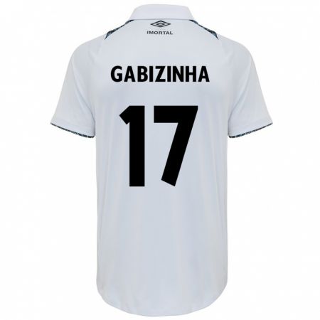 Kandiny Gyermek Gabizinha #17 Fehér Kék Idegenbeli Jersey 2024/25 Mez Póló Ing