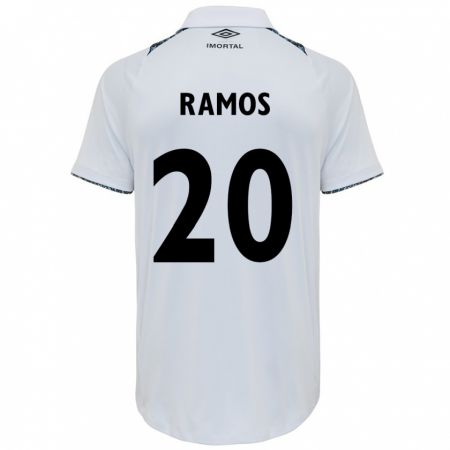 Kandiny Gyermek Mónica Ramos #20 Fehér Kék Idegenbeli Jersey 2024/25 Mez Póló Ing