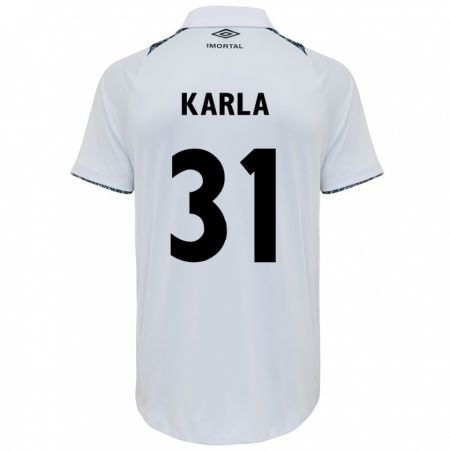 Kandiny Gyermek Emmily Karla #31 Fehér Kék Idegenbeli Jersey 2024/25 Mez Póló Ing