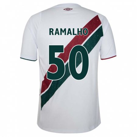 Kandiny Gyermek Gustavo Ramalho #50 Fehér Zöld Barna Idegenbeli Jersey 2024/25 Mez Póló Ing