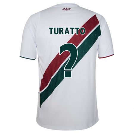 Kandiny Gyermek Luiz Turatto #0 Fehér Zöld Barna Idegenbeli Jersey 2024/25 Mez Póló Ing