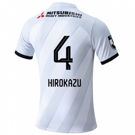 Kandiny Gyermek Hirokazu Ishihara #4 Fehér Szürke Idegenbeli Jersey 2024/25 Mez Póló Ing