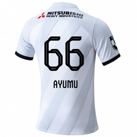 Kandiny Gyermek Ayumu Ohata #66 Fehér Szürke Idegenbeli Jersey 2024/25 Mez Póló Ing