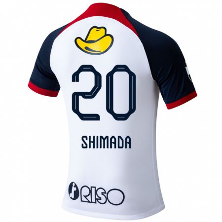 Kandiny Gyermek Victor Shimada #20 Fehér Kék Piros Idegenbeli Jersey 2024/25 Mez Póló Ing