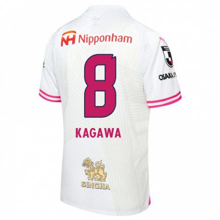 Kandiny Gyermek Shinji Kagawa #8 Fehér Rózsaszín Idegenbeli Jersey 2024/25 Mez Póló Ing