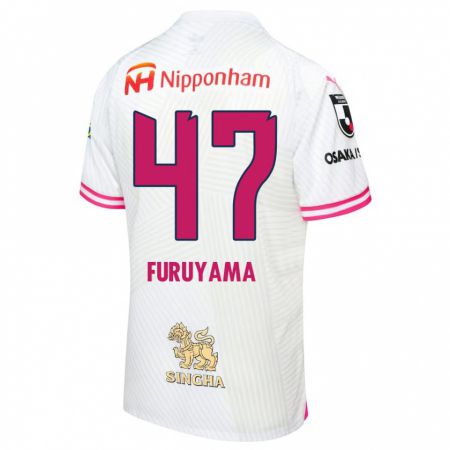 Kandiny Gyermek Kengo Furuyama #47 Fehér Rózsaszín Idegenbeli Jersey 2024/25 Mez Póló Ing