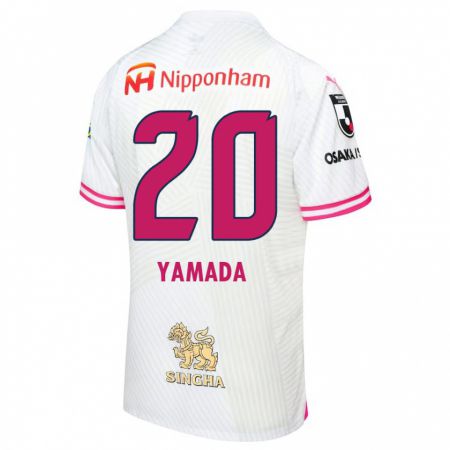 Kandiny Gyermek Kotaro Yamada #20 Fehér Rózsaszín Idegenbeli Jersey 2024/25 Mez Póló Ing