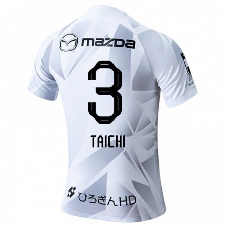 Kandiny Gyermek Taichi Yamasaki #3 Fehér Szürke Fekete Idegenbeli Jersey 2024/25 Mez Póló Ing