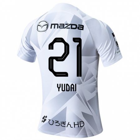 Kandiny Gyermek Yudai Tanaka #21 Fehér Szürke Fekete Idegenbeli Jersey 2024/25 Mez Póló Ing