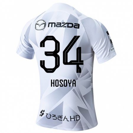 Kandiny Gyermek Kohei Hosoya #34 Fehér Szürke Fekete Idegenbeli Jersey 2024/25 Mez Póló Ing