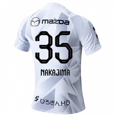 Kandiny Gyermek Yotaro Nakajima #35 Fehér Szürke Fekete Idegenbeli Jersey 2024/25 Mez Póló Ing