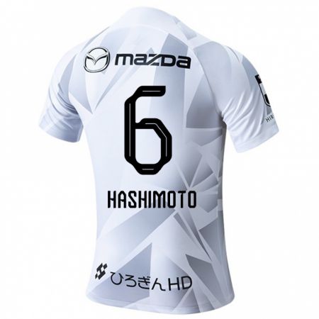 Kandiny Gyermek Hinata Hashimoto #6 Fehér Szürke Fekete Idegenbeli Jersey 2024/25 Mez Póló Ing