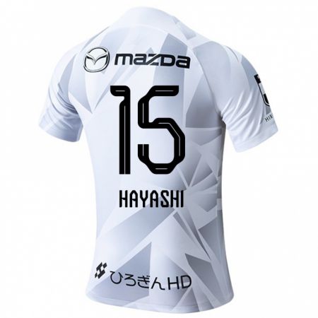 Kandiny Gyermek Shunta Hayashi #15 Fehér Szürke Fekete Idegenbeli Jersey 2024/25 Mez Póló Ing