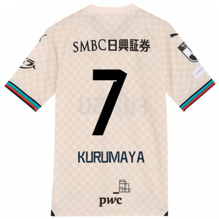 Kandiny Gyermek Shintaro Kurumaya #7 Fehér Szürke Idegenbeli Jersey 2024/25 Mez Póló Ing