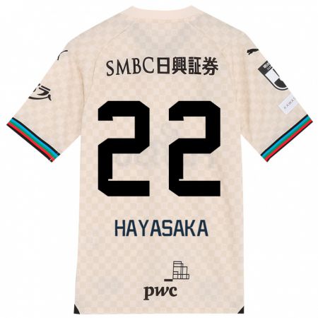 Kandiny Gyermek Yuki Hayasaka #22 Fehér Szürke Idegenbeli Jersey 2024/25 Mez Póló Ing