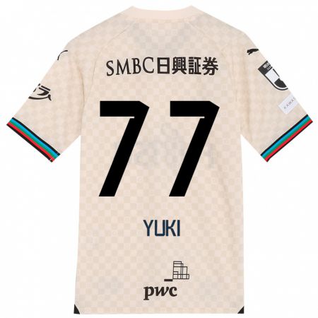 Kandiny Gyermek Yuki Yamamoto #77 Fehér Szürke Idegenbeli Jersey 2024/25 Mez Póló Ing