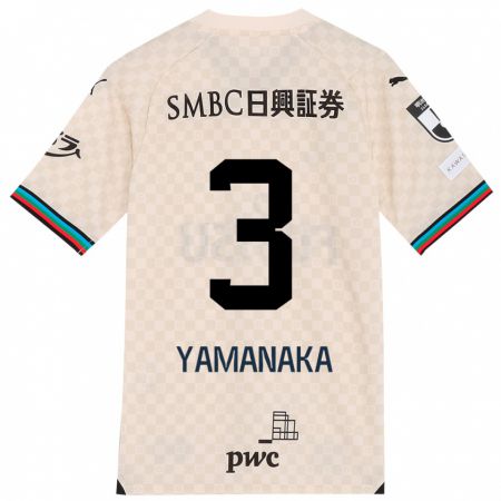 Kandiny Gyermek Daiki Yamanaka #3 Fehér Szürke Idegenbeli Jersey 2024/25 Mez Póló Ing