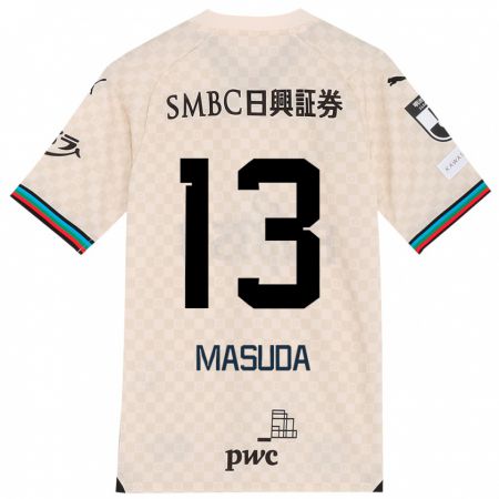 Kandiny Gyermek Hinata Masuda #13 Fehér Szürke Idegenbeli Jersey 2024/25 Mez Póló Ing