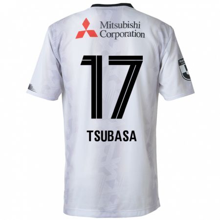 Kandiny Gyermek Tsubasa Terayama #17 Fehér Fekete Idegenbeli Jersey 2024/25 Mez Póló Ing