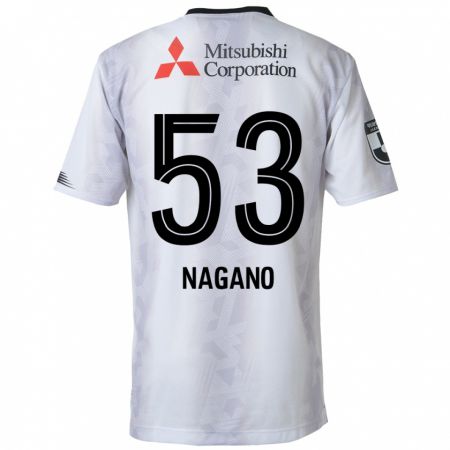 Kandiny Gyermek Shuto Nagano #53 Fehér Fekete Idegenbeli Jersey 2024/25 Mez Póló Ing