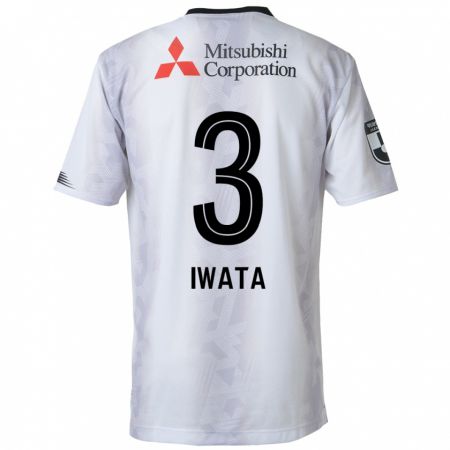 Kandiny Gyermek Yuki Iwata #3 Fehér Fekete Idegenbeli Jersey 2024/25 Mez Póló Ing