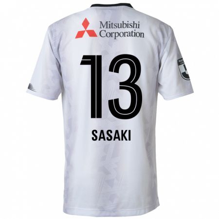 Kandiny Gyermek Shoei Sasaki #13 Fehér Fekete Idegenbeli Jersey 2024/25 Mez Póló Ing